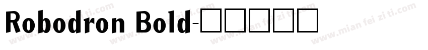 Robodron Bold字体转换